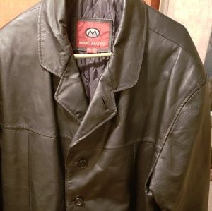 Casual leather coat